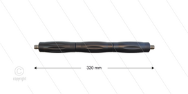RP007 lans - L=320mm - recht - staal verzinkt - isolatie L=290mm - 400 Bar - max 80&deg;C - 2 x 1/4&quot; bu