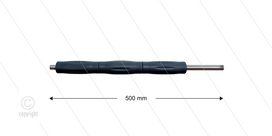 RP007 lans - L=500mm - recht - staal verzinkt - isolatie L=300mm - 400 Bar - max 80&deg;C - 2 x 1/4&quot; bu