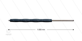 RP007 lans - L=1000mm - recht - staal verzinkt - isolatie L=400mm - 400 Bar - max 80&deg;C - 2 x 1/4&quot; bu