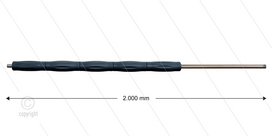 RP007 lans - L=2000mm - recht - staal verzinkt - isolatie L=500mm - 400 Bar - max 80&deg;C - 2 x 1/4&quot; bu