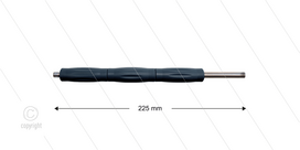 RP10 lans - L=225mm - recht - RVS - isolatie L=195mm - 400 Bar - max 80&deg;C - 2 x 1/4&quot; bu