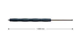RP10 lans - L=1000mm - recht - RVS - isolatie L=395mm - 400 Bar - max 80&deg;C - 2 x 1/4&quot; bu