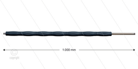 RP10 lans - L=1000mm - recht - RVS - isolatie L=695mm - 400 Bar - max 80&deg;C - 2 x 1/4&quot; bu