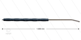 RP10 lans - L=1000mm - gebogen - RVS - isolatie L=495mm - 400 Bar - max 80&deg;C - 2 x 1/4&quot; bu