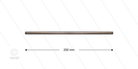 ST003 lans - L=250mm - recht - staal verzinkt - 400 Bar - max 150&deg;C - 2 x 1/4&quot; bu