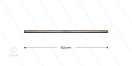 ST003 lans - L=600mm - recht - staal verzinkt - 400 Bar - max 150&deg;C - 2 x 1/4&quot; bu