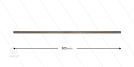 ST003 lans - L=800mm - recht - staal verzinkt - 400 Bar - max 150&deg;C - 2 x 1/4&quot; bu
