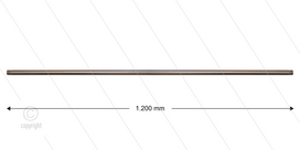 RP201 lans - L=1200mm - recht - RVS - 400 Bar - max 150&deg;C - 2 x 1/4&quot; bu