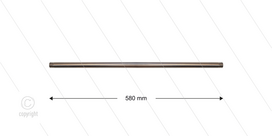 Lans - L=580mm - recht - RVS - 400 Bar - max 150&deg;C - 2 x 1/8&quot; bu
