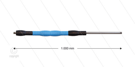 Iso88 lans - L=1000mm - recht - RVS - draaibare isolatie L=400mm - zwart/blauw/zwart - max 80&deg;C - 400 Bar - 2 x 1/4&quot; bu