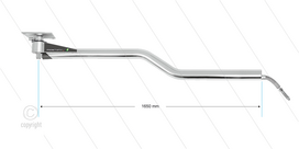 Mosmatic DKZ - Zwenkarm plafond - L=1650mm - Z-uitvoering - aansluiting in 1/4&quot; bi x uit 1/4&quot; bu