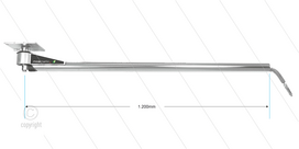 Mosmatic DKP - Zwenkarm plafond - L=1200 mm - aansluiting in: 1/4&quot; bi x uit: 1/4&quot; bu