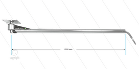 Mosmatic DKP - Zwenkarm plafond - L=1900mm - aansluiting in: 1/4&quot; bi x uit: 1/4&quot; bu