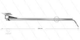 Mosmatic DKF - Zwenkarm plafond met veer - L=2250mm - aansluiting in: 1/4&quot; bi x uit: 1/4&quot; bu