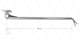 Mosmatic DP2 - Zwenkarm plafond met 2 uitgangen - L=1600mm - aansluiting in: 1/4&quot; bi x uit: 1/4&quot; bu