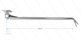 Mosmatic DP2 - Zwenkarm plafond met 2 uitgangen - L=1750mm - aansluiting in: 1/4&quot; bi x uit: 1/4&quot; bu