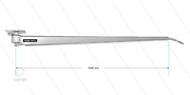 Mosmatic DKR - Zwenkarm plafond 6-hoekige buis - L=1450mm - aansluiting in: 1/4&quot; bi x uit: 1/4&quot; bu