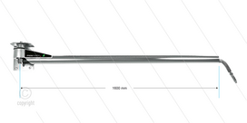 Mosmatic WAE - Zwenkarm wandmontage - L=1600mm - aansluiting in: 1/4&quot; bi x uit: 1/4&quot; bu