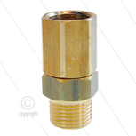 SW5 - Swivel - messing - kort - 200 Bar - 160 l/min - max 90&deg;C - 30 tpm - 1/2" bi x 1/2" bu