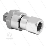 DGK Swivel recht - 1 lager - 3/8" bu x 1/4" bi - 275 Bar - NW6 - 30 tpm - max 120&deg;C - Afdichting NBR