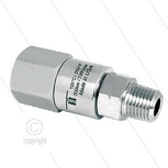 DGVI Swivel - recht - 1 lager - 1/4" bi x 3/8" bu - 500 Bar - NW6 - 30 tpm - max 120&deg;C - Afdichting NBR - Huis: RVS - Binnenwerk: RVS