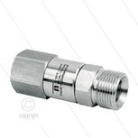 DGVI Swivel - recht - 1 lager - 1/4" bi x M18x1,5 bu - 500 Bar - NW6 - 30 tpm - max 120&deg;C - Afdichting NBR - Huis: RVS - Binnenwerk: RVS