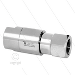 DGS Swivel - recht - 2 lagers - 1/4" bi x 3/8" bi - 275 Bar - NW6 - 30 tpm - max 120&deg;C - Afdichting NBR - Huis: messing vernikkeld - Binnenwerk: RVS