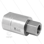 DGE Swivel - recht - 1 lager - 2 x 1" bi - 200 Bar - NW24 - 30 tpm - max 120&deg;C - Afdichting NBR - Huis: messing vernikkeld - Binnenwerk: RVS - High flow