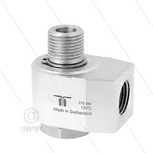 WDB Swivel - haaks - 1 lager - 3/8" bi x 3/8" bu - 275 Bar - NW9 - 30 tpm - max 120&deg;C - Afdichting NBR - Huis: messing vernikkeld - Binnenwerk: RVS