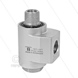 WDBL Swivel - haaks - 2 lagers - 3/8" bi x 3/8" bu - 275 Bar - NW10 - 200 tpm - max 120&deg;C - Afdichting NBR - Huis: messing vernikkeld - Binnenwerk: RVS