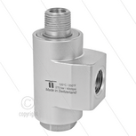 WDBS Swivel - haaks - 2 lagers - 3/8" bi x 3/8" bu - 275 Bar - NW10 - 200 tpm - max 120&deg;C - Afdichting NBR - Huis: messing vernikkeld - Binnenwerk: RVS - Radiaal kogellagers, beschermd