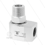 WDC Swivel - haaks - 1 glijlager - 1/2" bi x 1/2" bu - 275bar - NW12 - 30 tpm - max 120&deg;C - Afdichting NBR - Huis: messing vernikkeld - Binnenwerk: RVS