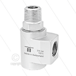 WDCL Swivel - haaks - 2 lagers - 2 x 1/2" bi - 275 Bar - NW12 - 200 tpm - max 120&deg;C - Afdichting NBR - Huis: messing vernikkeld - Binnenwerk: RVS - radiaal lagers