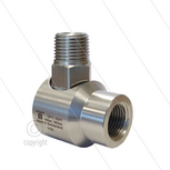 WDEI Swivel - haaks - 1 lager - 1/2" bi BSP x 1/2" bu NPT - 400 Bar - NW11 - 30 tpm - max 120&deg;C - Afdichting NBR - compleet RVS
