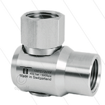 WDEI Swivel - haaks - 1 lager - 2 x 1/4" bi - 400 Bar - NW7 - 30 tpm- max 120&deg;C - Afdichting NBR - compleet RVS