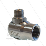 WDEI Swivel - haaks - 1 lager - 1/2" bi BSP x 3/8" bu NPT - 400 Bar - NW9 - 30 tpm - max 120&deg;C - Afdichting NBR - compleet RVS
