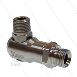 WDEI Swivel - haaks - 1 lager - 2 x 1/2" bu BSP - 400 Bar - NW11 - 30 tpm - max 120&deg;C - Afdichting NBR - 2-delig d.m.v. een dubbele nippel naar buitendraad - compleet RVS