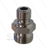 Verloopnippel - RVS - 1/4" bu x M18x1,5 bu (12L)