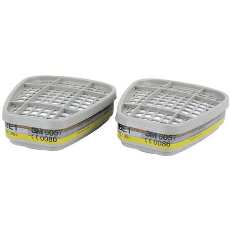 3M 6057 gas- en dampfilter A1B1E1 - 8 stuks