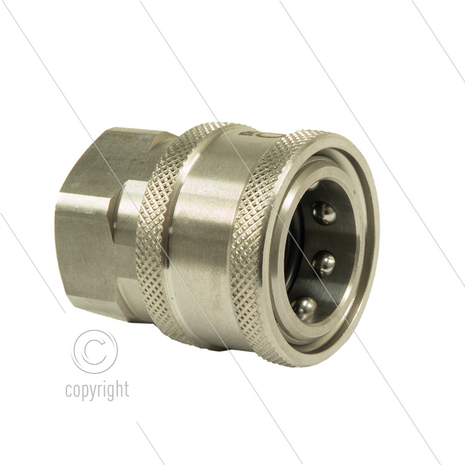 ARS350 - koppeling - RVS - 350 Bar - max 90&deg;C - passend op Nilfisk-Alto - 3/8&quot; bi