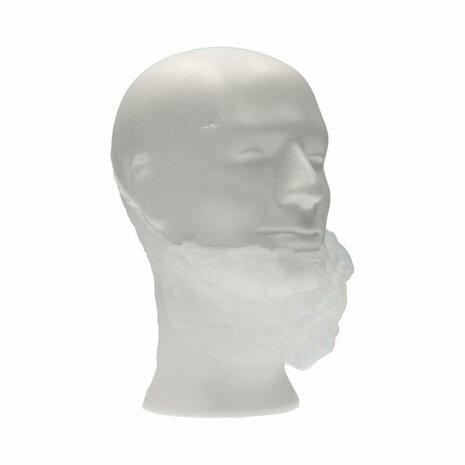 CMT Baardmasker Non Woven PP Wit, 1 elastiek. - 1.000 stuks