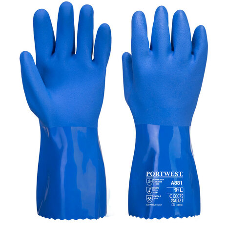 A881 - Portwest Chemiebestendige PVC handschoen - 12 paar