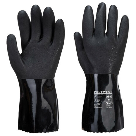 A882 - Portwest Chemiebestendige en ESD veilige PVC handschoen - 12 paar
