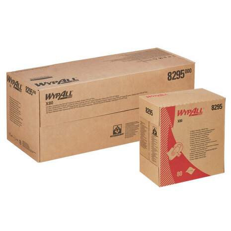 WypAll&reg; doek X80 Hydroknit&reg; 1-laags staalblauw 42.7x21.2cm 5x80doek/doos