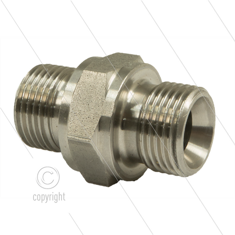 Dubbele nippel - RVS - 2 x 3/4&quot; bu - BSP - 400 Bar
