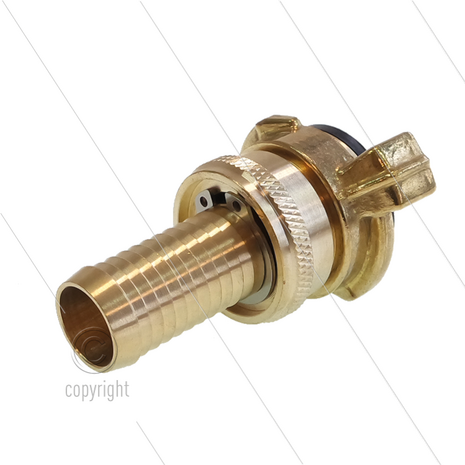 Druk-/zuigkoppeling - messing - Geka - &Oslash;19mm - 3/4&quot; pilaar