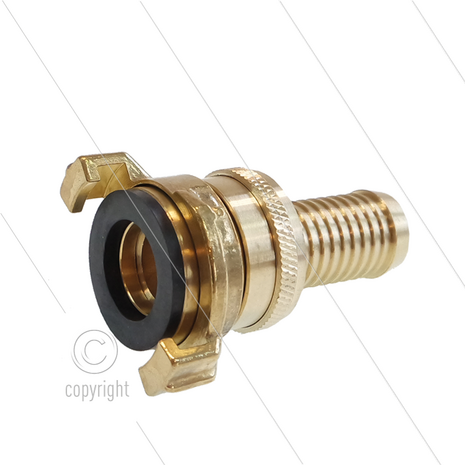 Druk-/zuigkoppeling - messing - Geka - &Oslash;19mm - 3/4&quot; pilaar