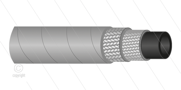 HD-slang - 2SN-10 (3/8&quot;) - grijs - 400 Bar - &Oslash;18,7mm - 150&deg;C