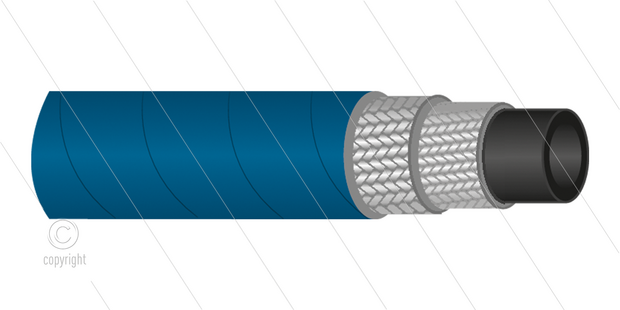 HD-slang - 2SC-08 (5/16&quot;) - blauw - 400 Bar - &Oslash;15,0mm - 150&deg;C