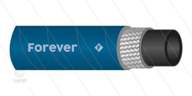 HD-slang - 1SCX-12 (1/2&quot;) - Forever - blauw - 180 Bar - &Oslash;19,1mm - 150&deg;C